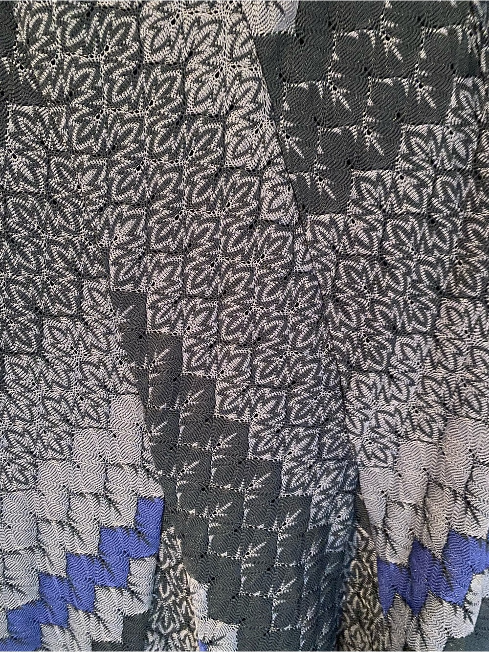 Free People My One & Only Swing Dress XS Blue Gray Black Knit Boho Mini - Picture 4 of 8